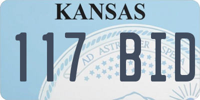 KS license plate 117BID