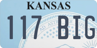 KS license plate 117BIG