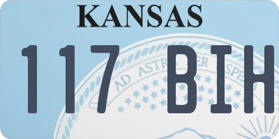 KS license plate 117BIH