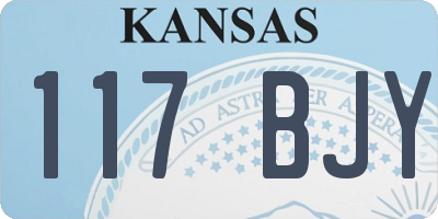 KS license plate 117BJY