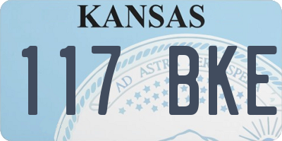 KS license plate 117BKE