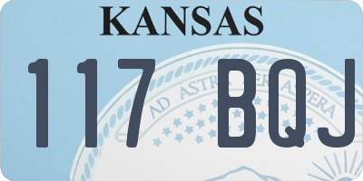 KS license plate 117BQJ