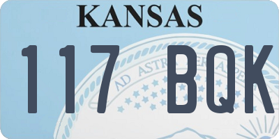 KS license plate 117BQK