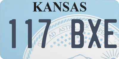 KS license plate 117BXE