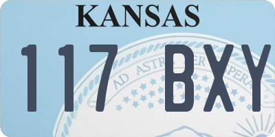KS license plate 117BXY
