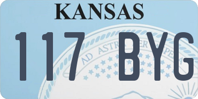 KS license plate 117BYG