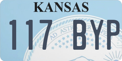 KS license plate 117BYP