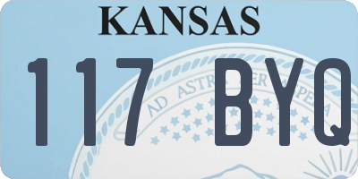 KS license plate 117BYQ