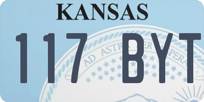 KS license plate 117BYT
