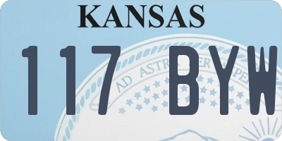 KS license plate 117BYW