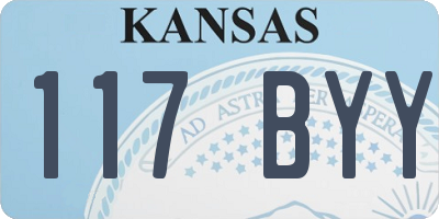 KS license plate 117BYY