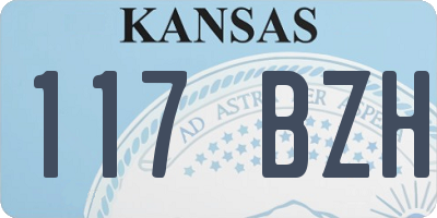 KS license plate 117BZH