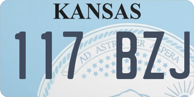 KS license plate 117BZJ