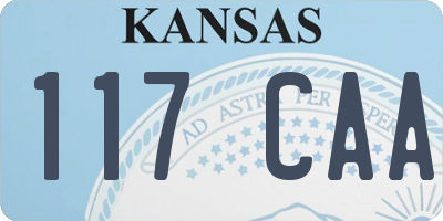 KS license plate 117CAA