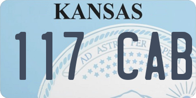 KS license plate 117CAB