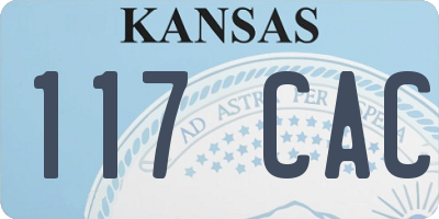KS license plate 117CAC