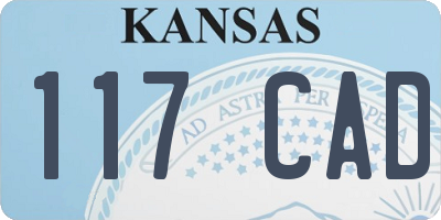 KS license plate 117CAD