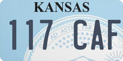 KS license plate 117CAF
