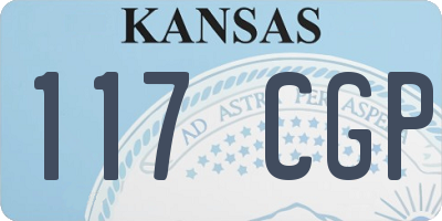 KS license plate 117CGP