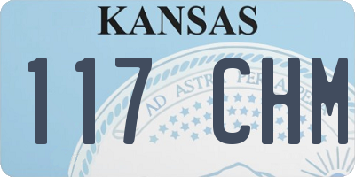 KS license plate 117CHM