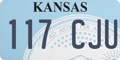 KS license plate 117CJU