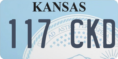 KS license plate 117CKD