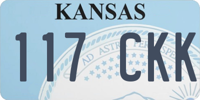 KS license plate 117CKK