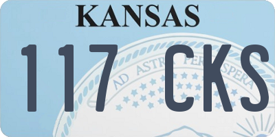 KS license plate 117CKS