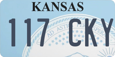KS license plate 117CKY