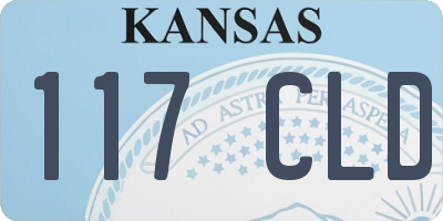 KS license plate 117CLD