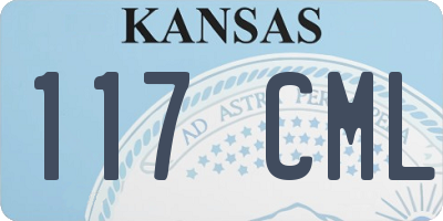 KS license plate 117CML