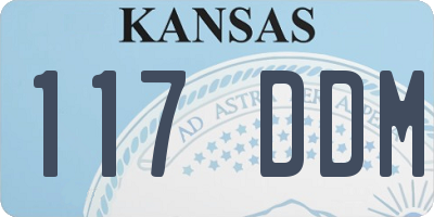 KS license plate 117DDM