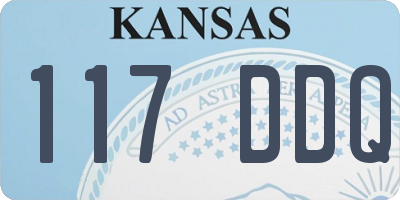 KS license plate 117DDQ