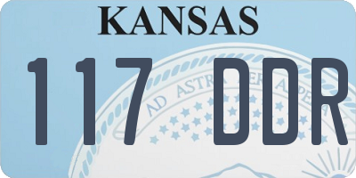 KS license plate 117DDR
