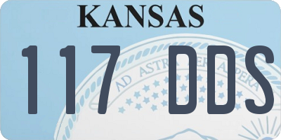 KS license plate 117DDS