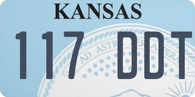 KS license plate 117DDT