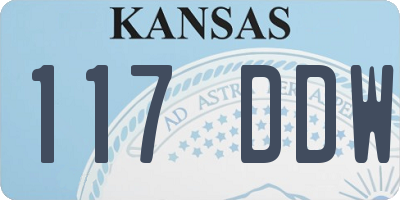 KS license plate 117DDW