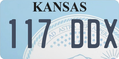 KS license plate 117DDX