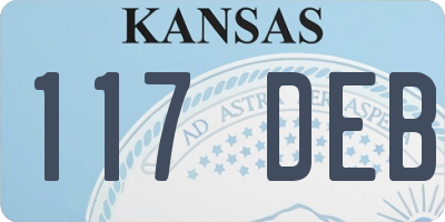 KS license plate 117DEB