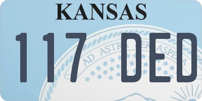 KS license plate 117DED