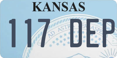 KS license plate 117DEP