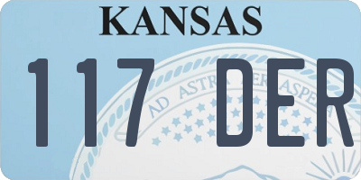 KS license plate 117DER