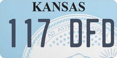 KS license plate 117DFD