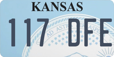 KS license plate 117DFE