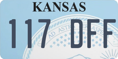 KS license plate 117DFF