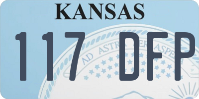 KS license plate 117DFP