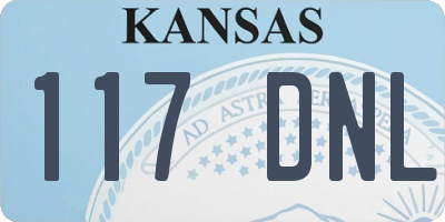 KS license plate 117DNL