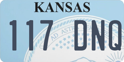 KS license plate 117DNQ