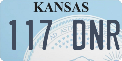 KS license plate 117DNR