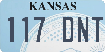 KS license plate 117DNT